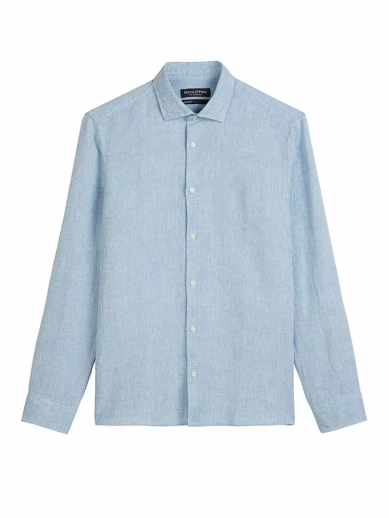 MARC O'POLO | Camisa de lino corte regular | Azul