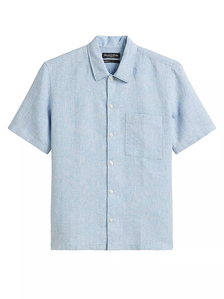 MARC O'POLO | Camisa de lino corte regular | Azul