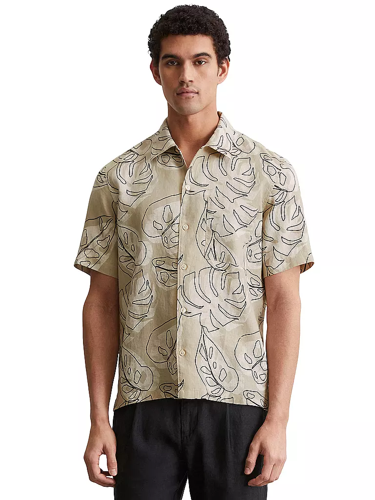 MARC O'POLO | Camisa de lino corte regular | Crema