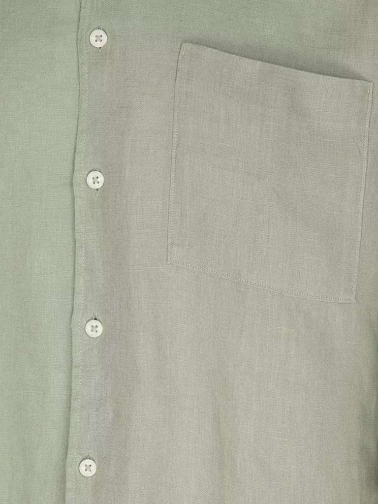 MARC O'POLO | Camisa de lino corte regular | Oliva