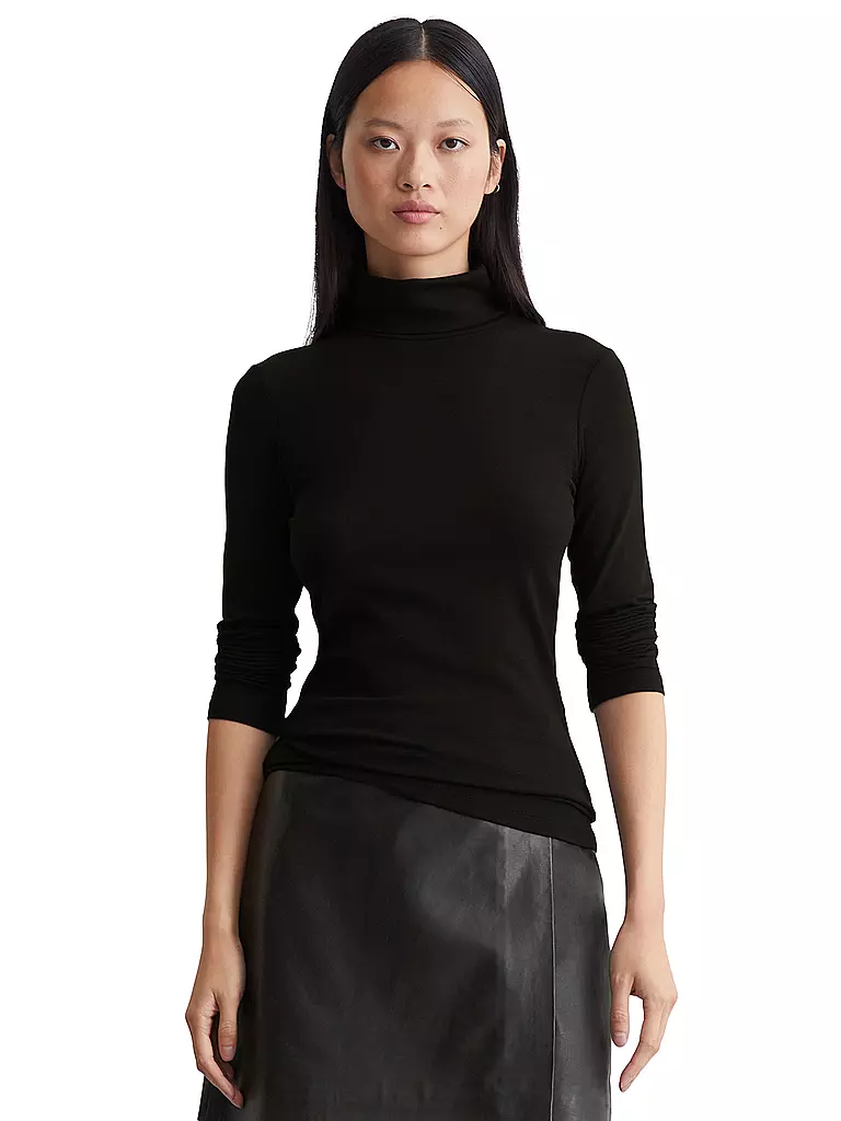 MARC O'POLO | Camiseta de cuello alto | Negro