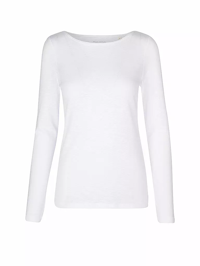 MARC O'POLO | Camiseta de manga larga | Blanco