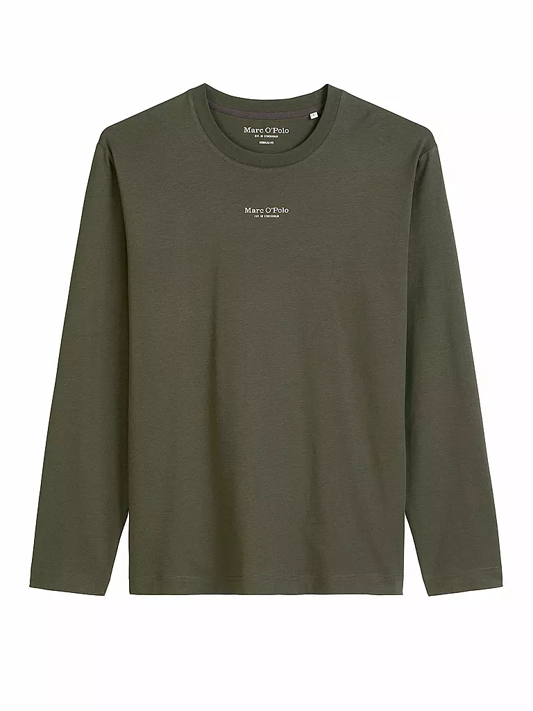 MARC O'POLO | Camiseta de manga larga | Oliva