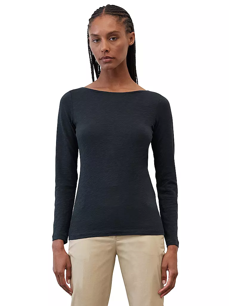 MARC O'POLO | Camiseta de manga larga | Azul oscuro