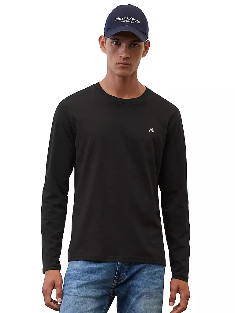 MARC O'POLO | Camiseta de manga larga | Negro