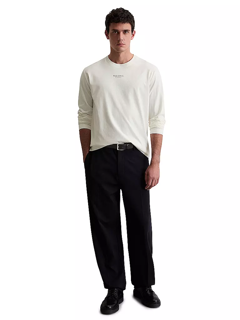 MARC O'POLO | Camiseta de manga larga | Blanco