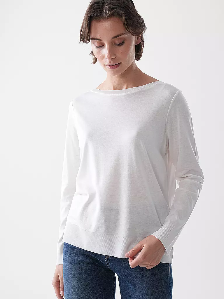 MARC O'POLO | Camiseta de manga larga | Blanco
