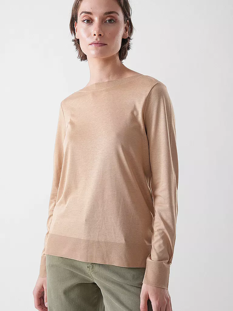 MARC O'POLO | Camiseta de manga larga | Marrón claro