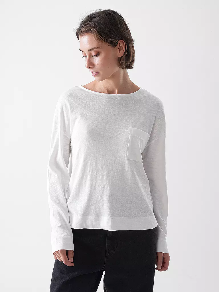 MARC O'POLO | Camiseta de manga larga | Blanco