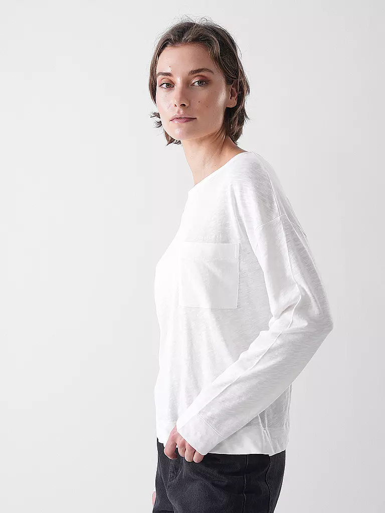 MARC O'POLO | Camiseta de manga larga | Blanco