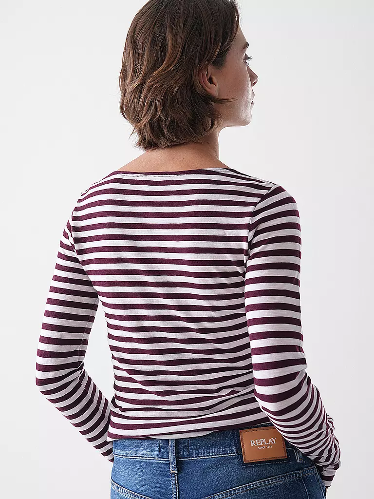MARC O'POLO | Camiseta de manga larga | Rojo oscuro
