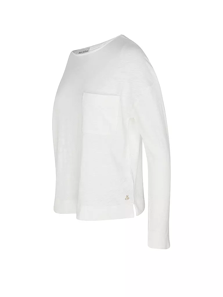 MARC O'POLO | Camiseta de manga larga | Blanco