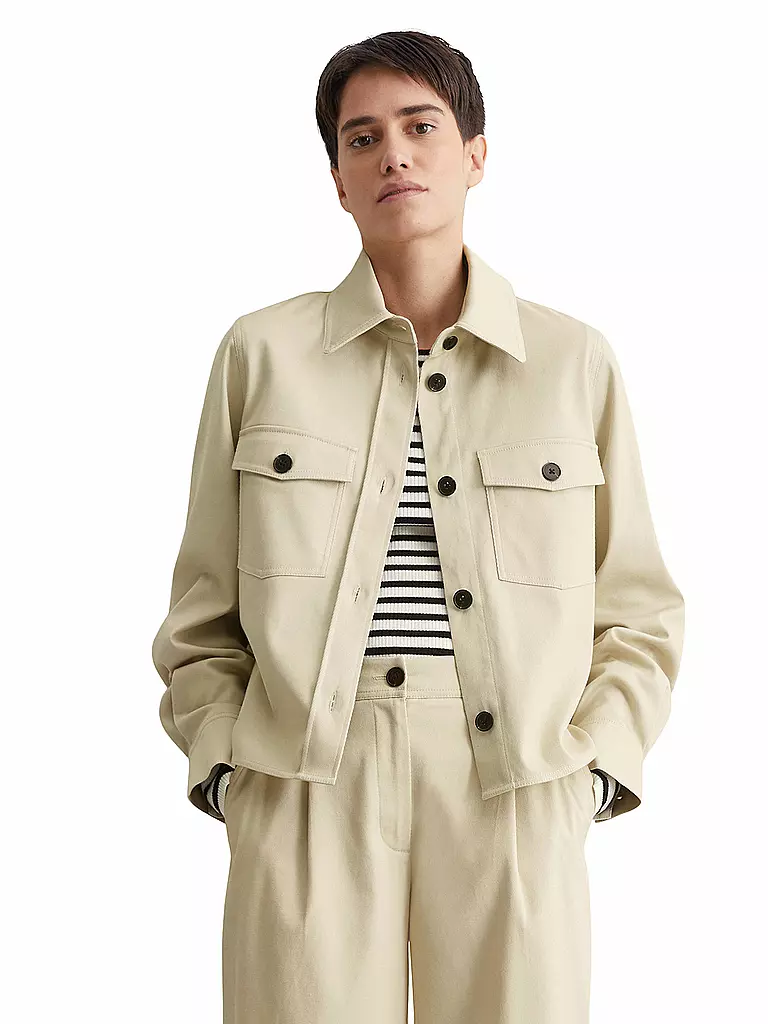 MARC O'POLO | Chaqueta con aspecto de cuero | Beige