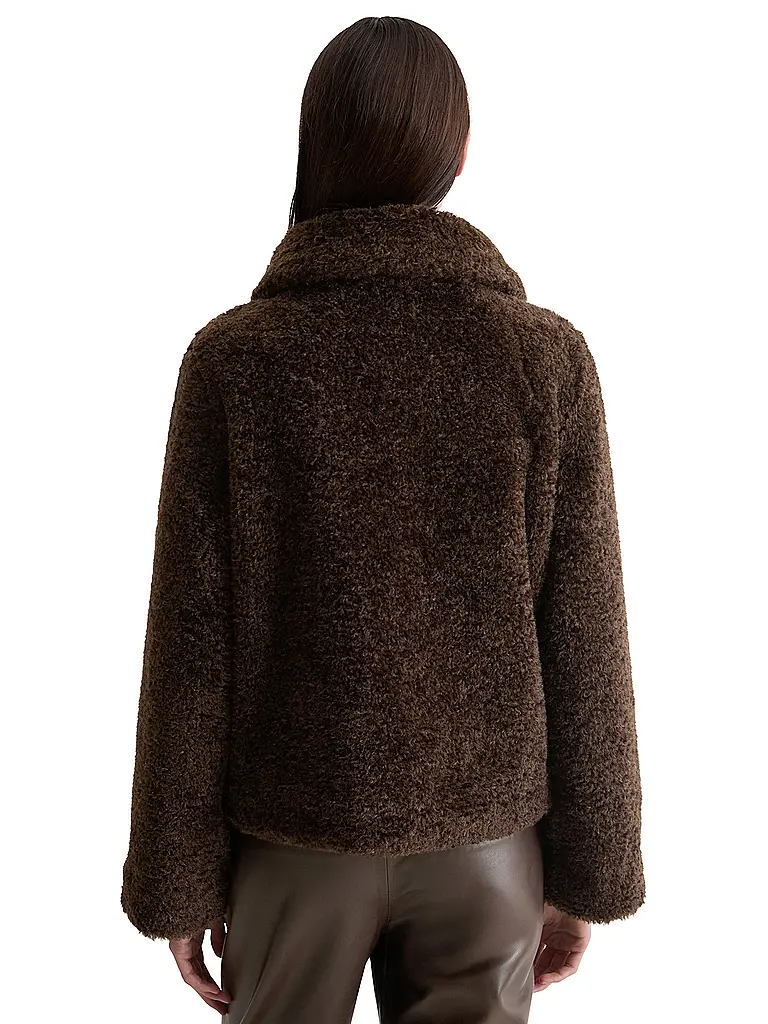 MARC O'POLO | Chaqueta de aspecto de piel | Marrón