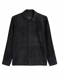 MARC O'POLO | Chaqueta de cuero | Azul oscuro