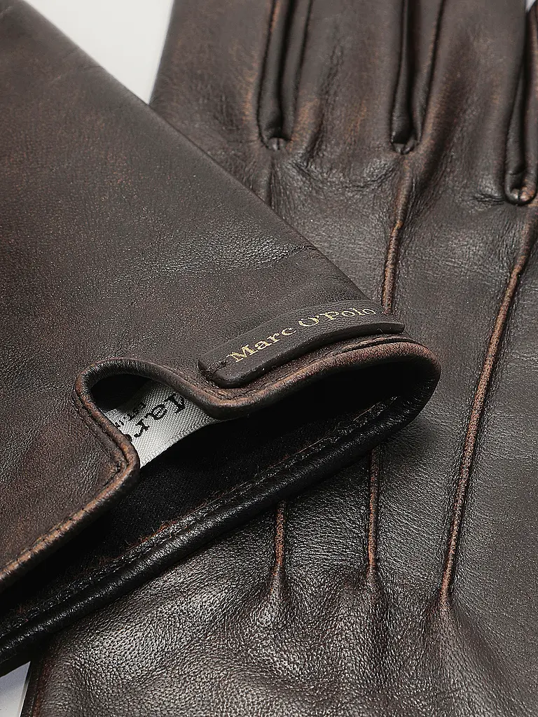 MARC O'POLO | Guantes de cuero | Marrón