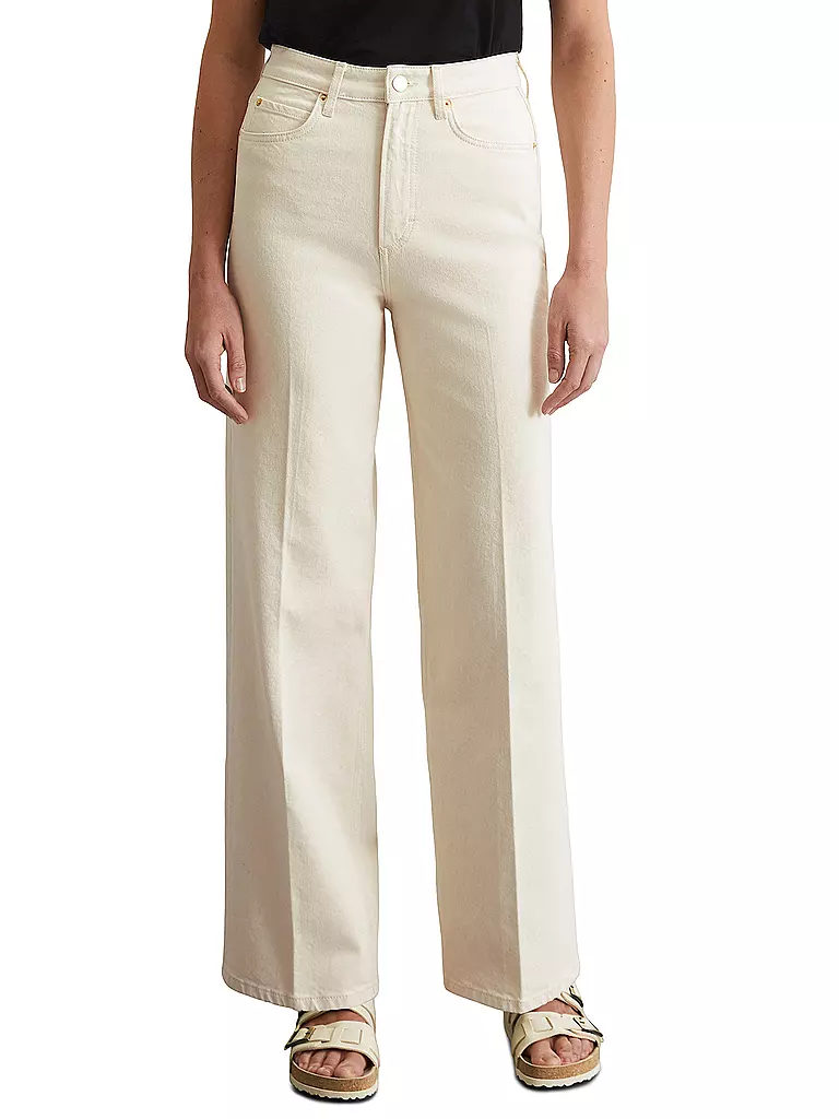MARC O'POLO | Jeans de pierna ancha | Crema