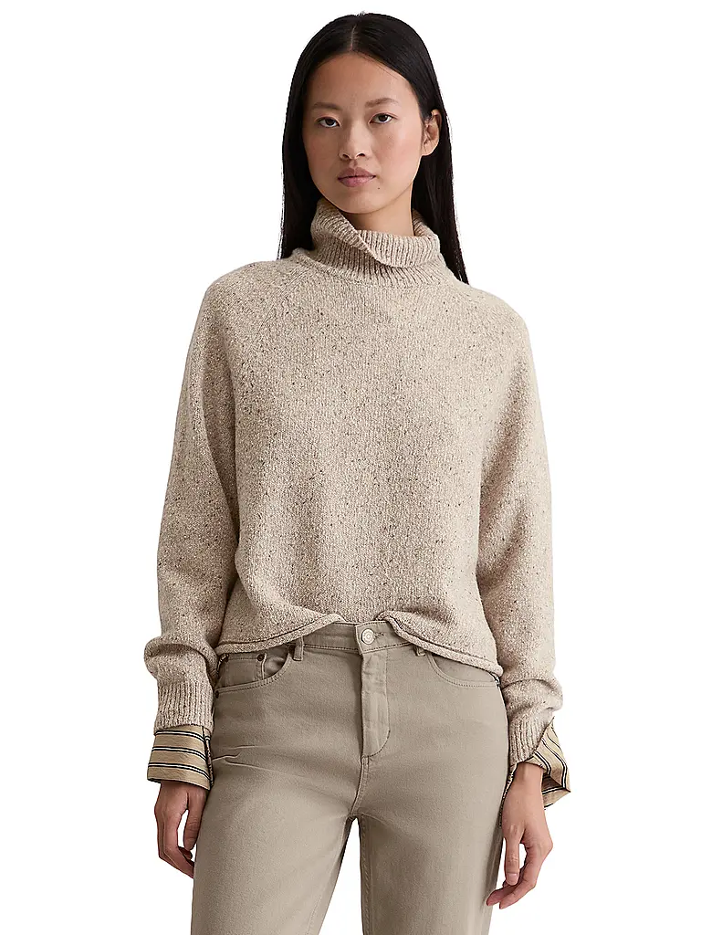 MARC O'POLO | Jersey de cuello alto | Crema