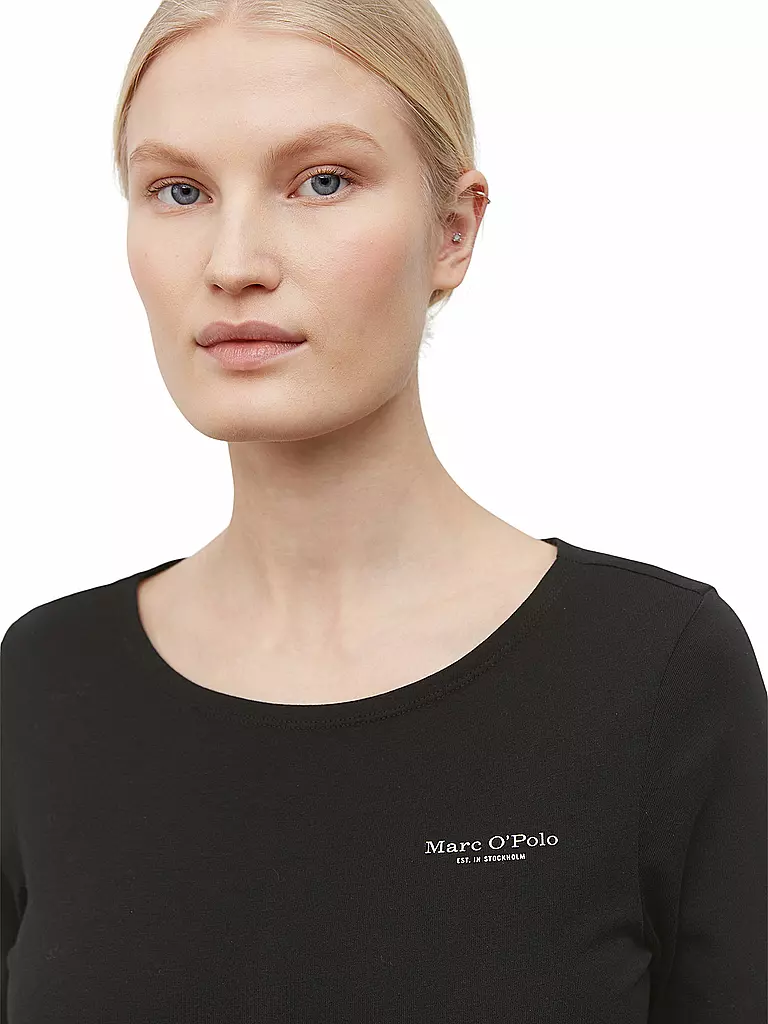 MARC O'POLO | Langarmshirt | Negro
