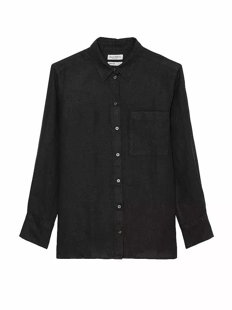 MARC O'POLO | Leinenbluse  | Negro