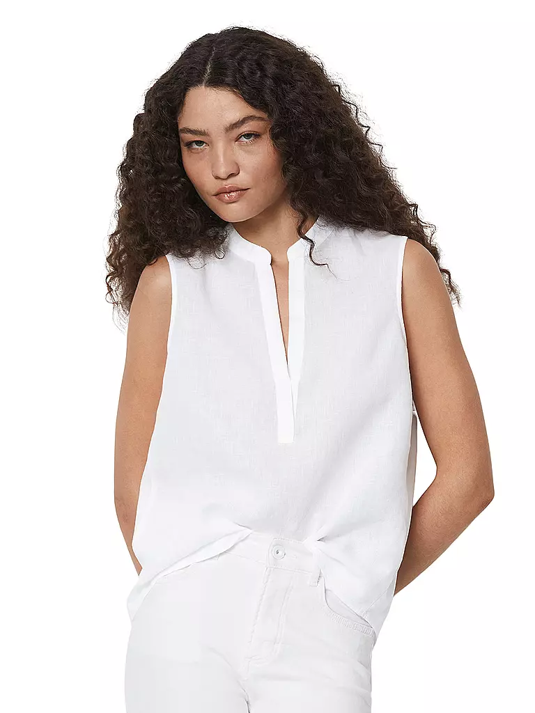 MARC O'POLO | Leinenbluse  | Blanco