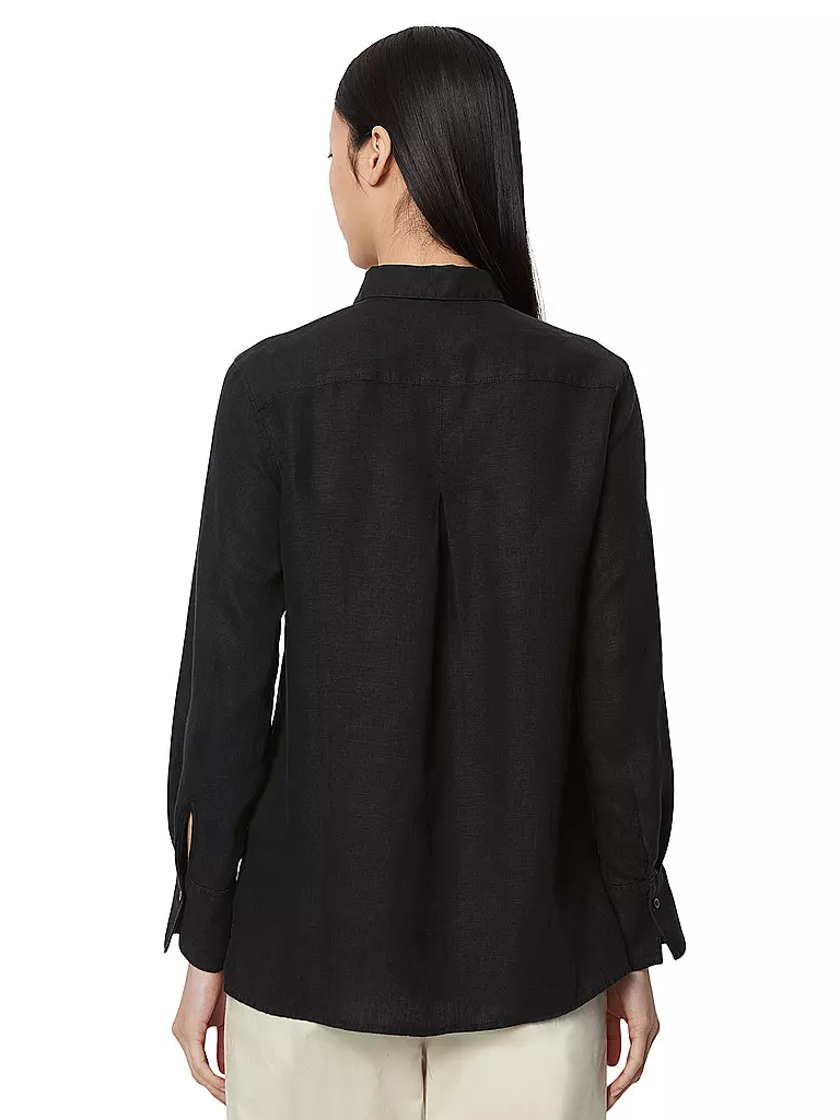 MARC O'POLO | Leinenbluse  | Negro