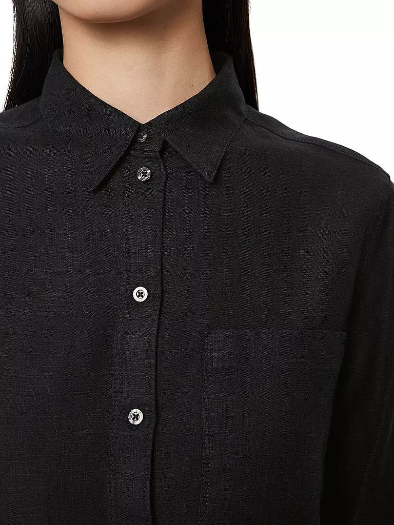 MARC O'POLO | Leinenbluse  | Negro