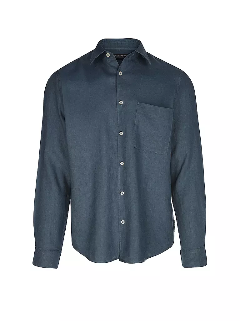 MARC O'POLO | Leinenhemd Regular Fit  | Azul