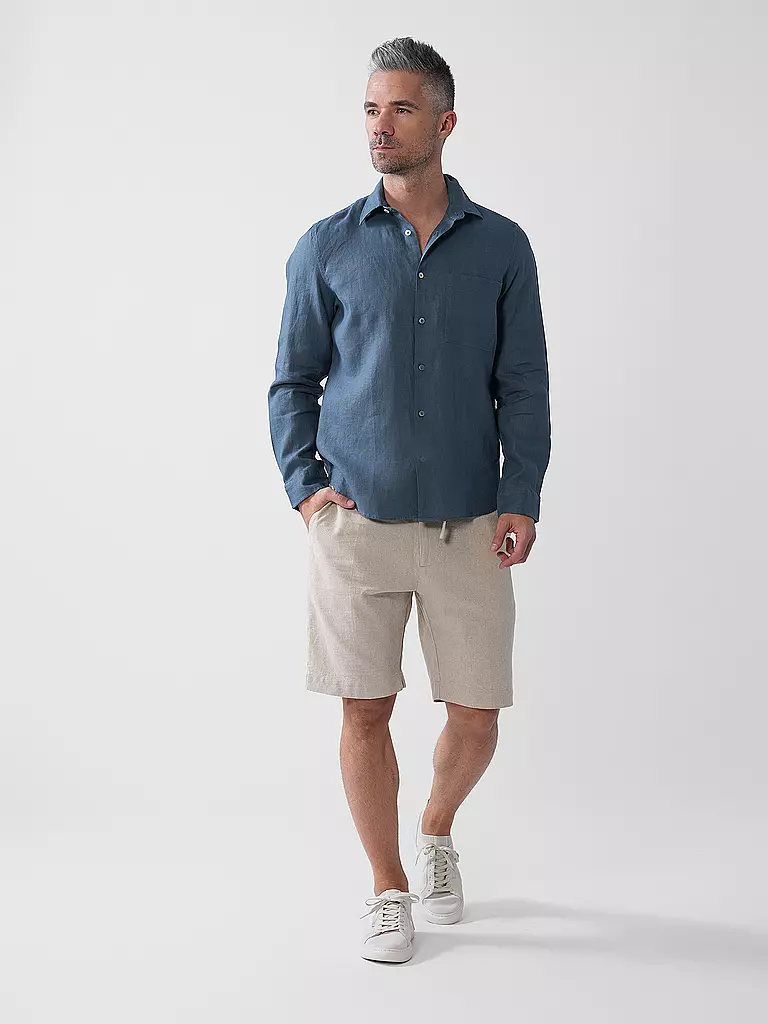 MARC O'POLO | Leinenhemd Regular Fit  | Azul