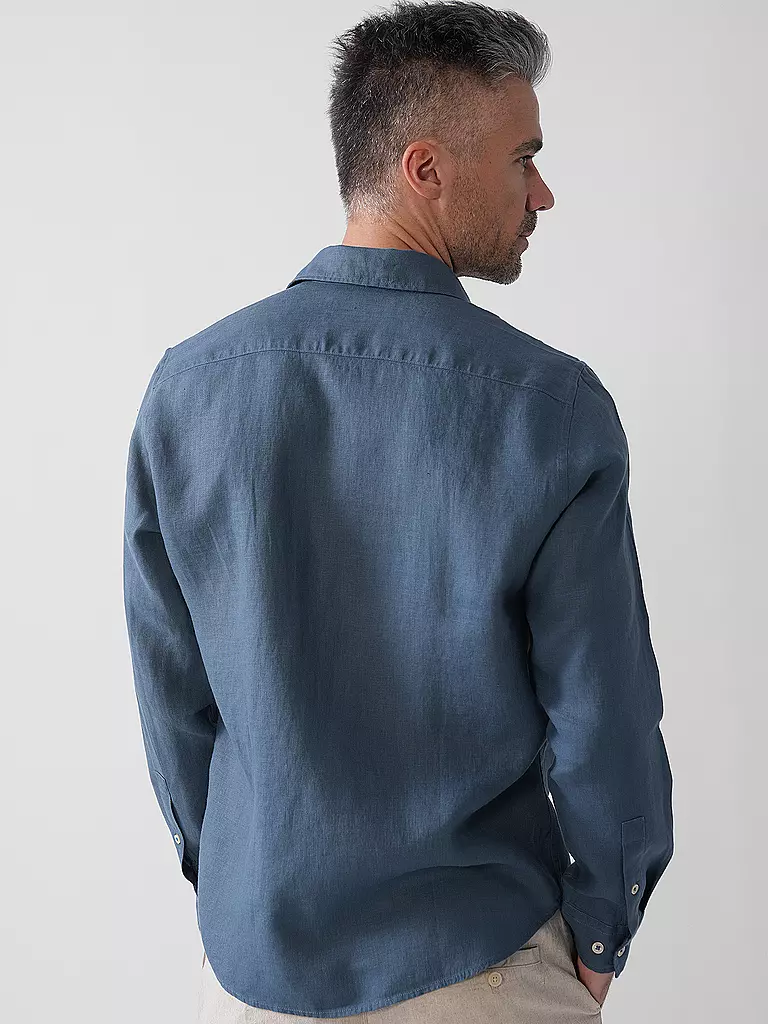 MARC O'POLO | Leinenhemd Regular Fit  | Azul