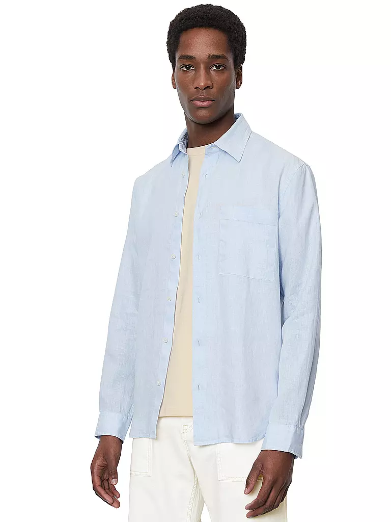 MARC O'POLO | Leinenhemd Regular Fit | Azul claro