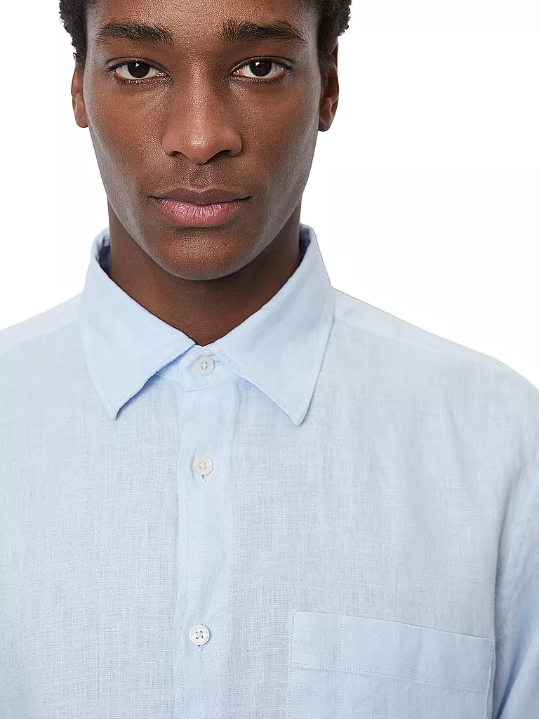 MARC O'POLO | Leinenhemd Regular Fit | Azul claro