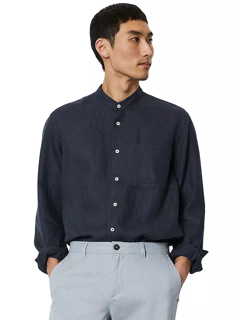 MARC O'POLO | Leinenhemd | Azul oscuro