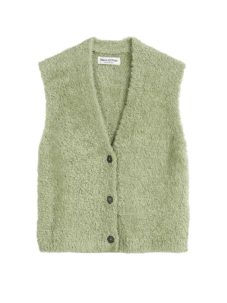 MARC O'POLO | Nombre del producto: Gilet
Marca: MARC O'POLO
Color: verde claro
Categorías: Moda,Mujer

Largo de manga: sin mangas
Escote: Cuello en V
Material: Algodón
Diseño: Liso
Corte (Prenda exterior): Regular
Estilo: Casual,Pure | Verde claro