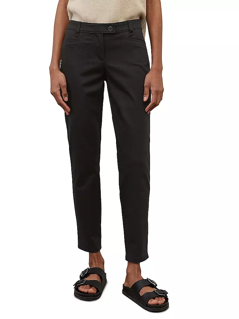 MARC O'POLO | Pantalón "Laxa" (tiro alto) | Negro