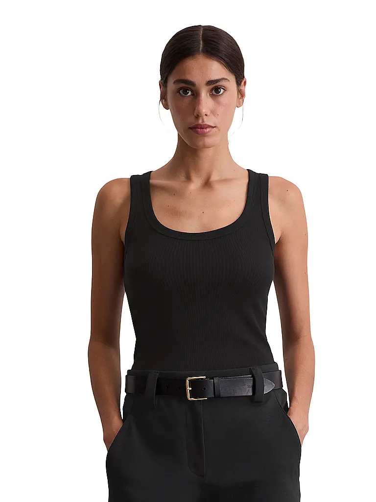 MARC O'POLO | Top
Marca: MARC O'POLO
Color: negro
Categorías: Moda,Mujer

Largo de manga: sin mangas
Escote: Cuello redondo
Material: Algodón,Elástico
Diseño: Liso
Corte (Prenda superior): Regular | Negro