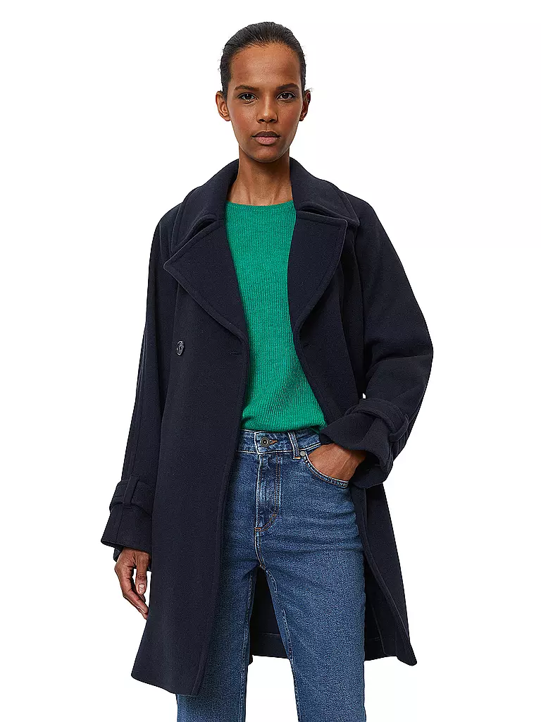 MARC O'POLO | Wollmantel | Azul oscuro