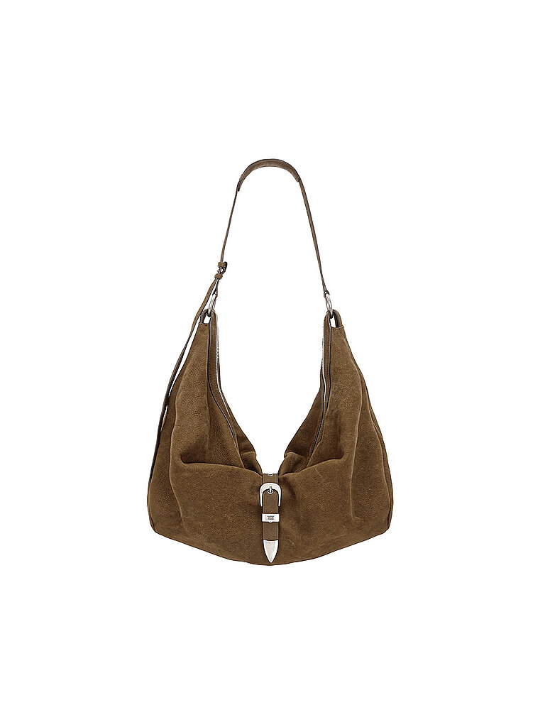 Margesherwood Bolso de cuero - Bolso Hobo BELTED HOBO marrón