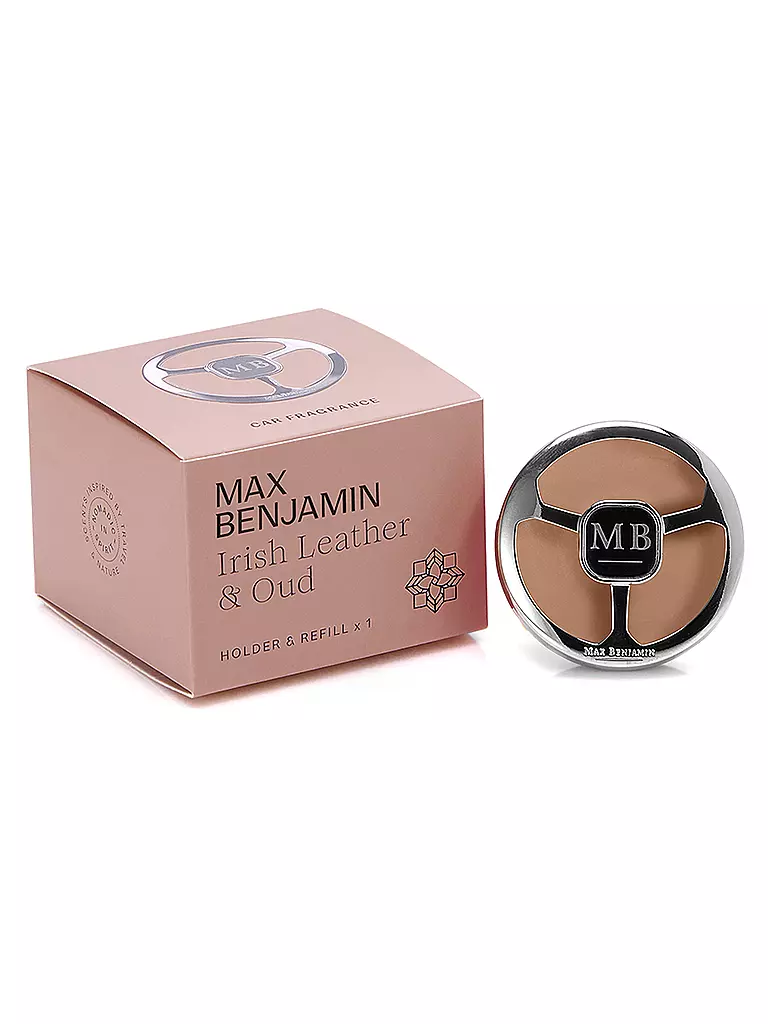 MAX BENJAMIN | Ambientador de coche CLASSIC COLLECTION Irish Leather & Oud | Camel