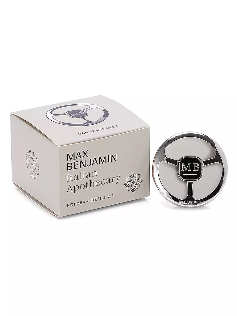 MAX BENJAMIN | Ambientador para coche CLASSIC COLLECTION Italian Apothecary | Gris claro