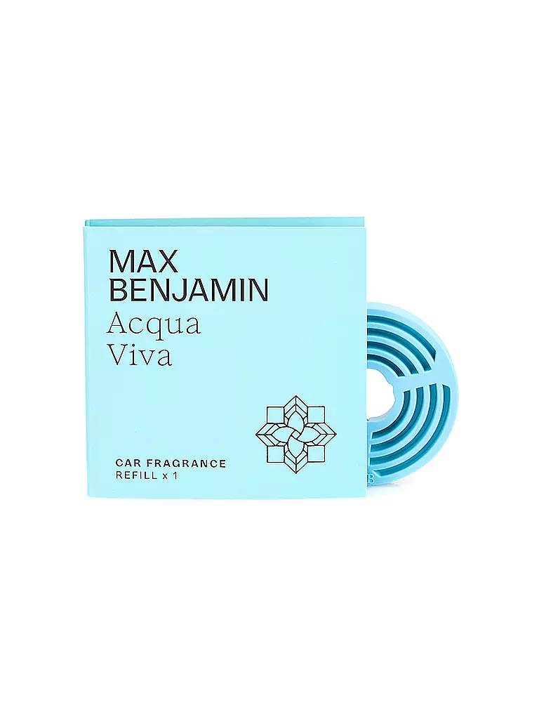 MAX BENJAMIN | Recambio de ambientador para coche CLASSIC COLLECTION Acqua Viva | Azul claro