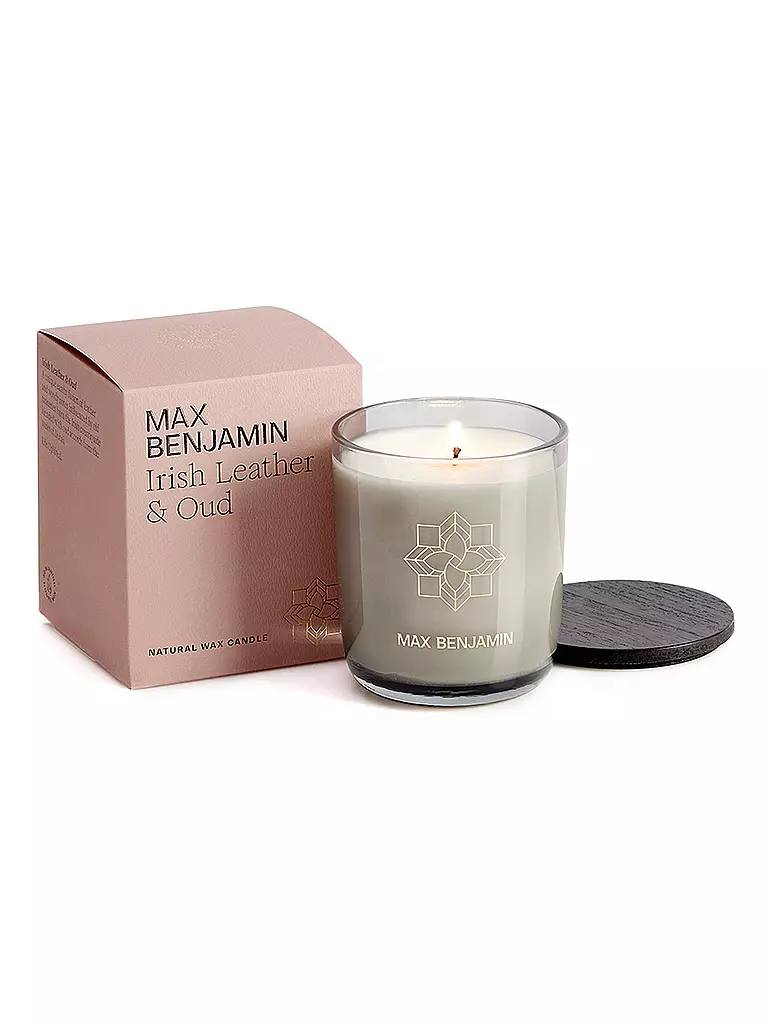 MAX BENJAMIN | Vela perfumada CLASSIC COLLECTION 210g Irish Leather & Oud | Camel