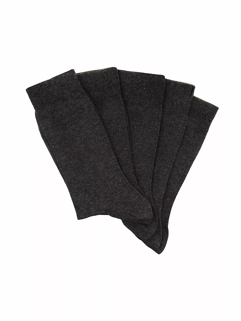 MAX CALVIN | Calcetines, paquete de 5, gris antracita jaspeado | Gris
