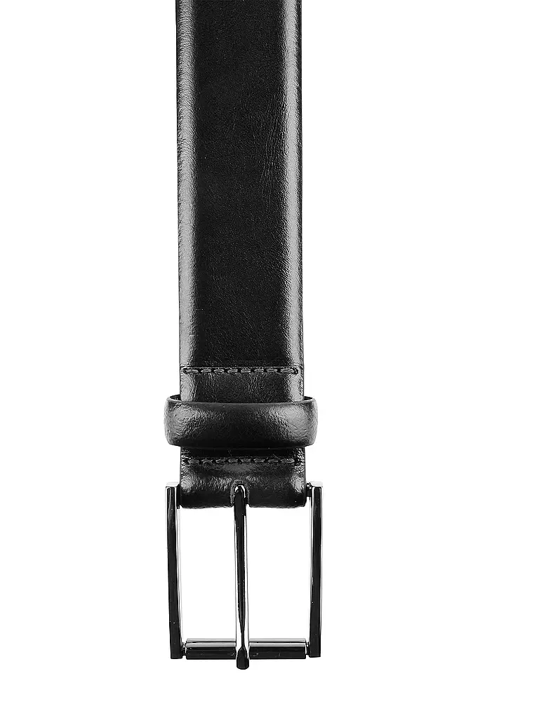 MAX CALVIN | Ledergürtel  | Negro