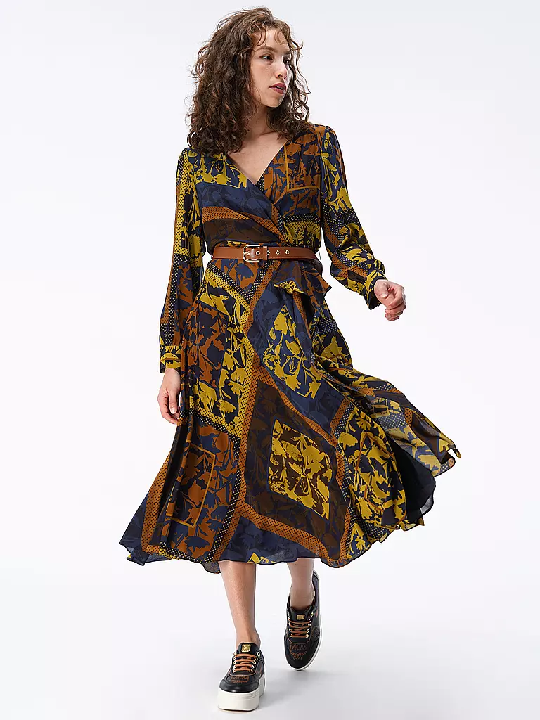 MAX MARA STUDIO | Seidenkleid in Wickeloptik NIRVANA  | Azul