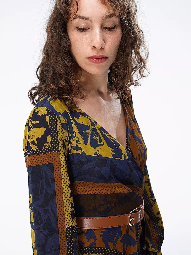 MAX MARA STUDIO | Seidenkleid in Wickeloptik NIRVANA  | Azul