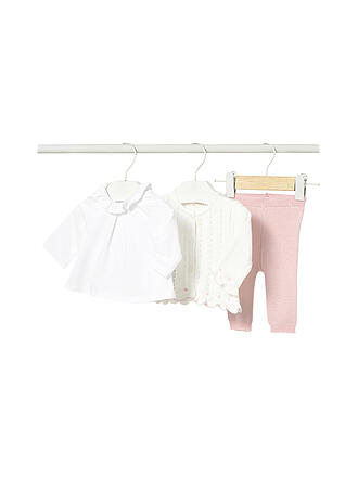 MAYORAL | Conjunto de bebé de 3 piezas: Cárdigan de punto, camiseta de manga larga y braguita