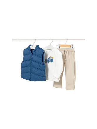 MAYORAL | Conjunto de bebé de 3 piezas: chaleco acolchado, jersey y pantalón