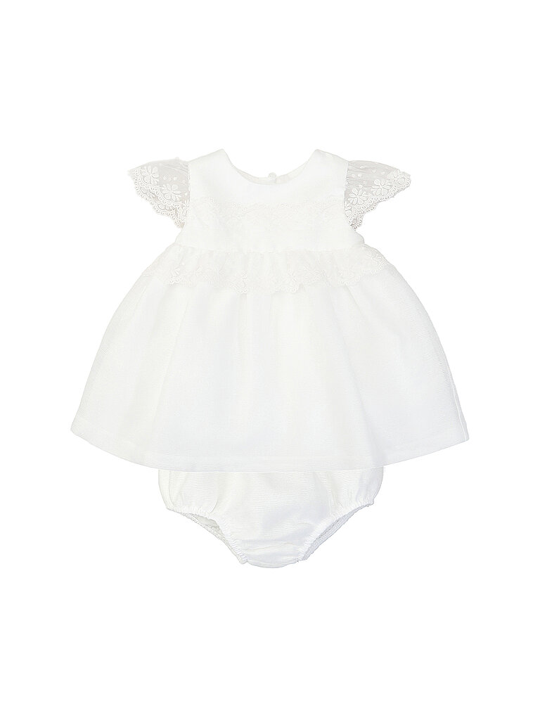 Mayoral Vestido para bebé niña con braguita interior crema