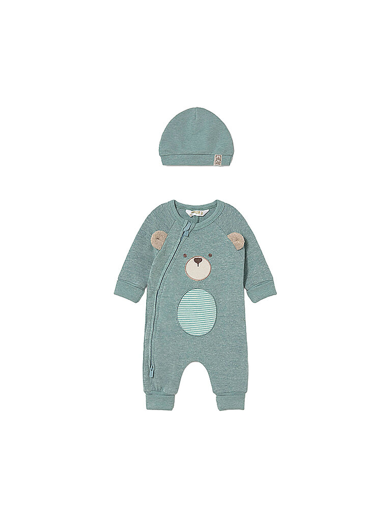Mayoral Set de bebé de 2 piezas: pelele y gorro menta